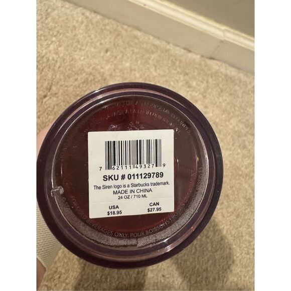 Starbucks 2022 Valentines Venti Glitter Hearts Tumbler - 24oz - LIKE NEW - Picture 5 of 5